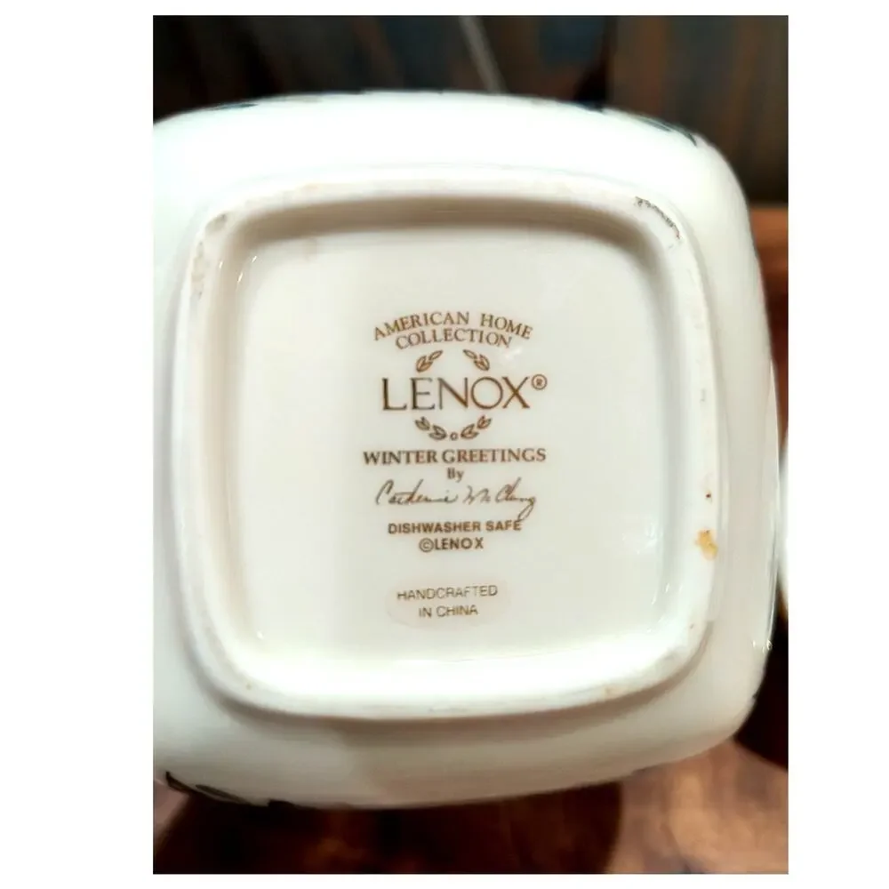 655. Lenox Winter Greetings Dipping Bowl Set